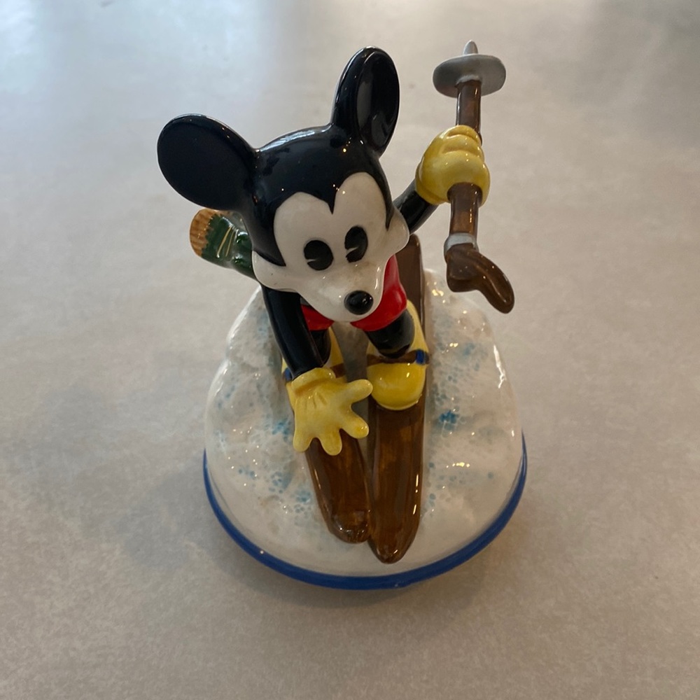Skiing Mickey Mouse music box